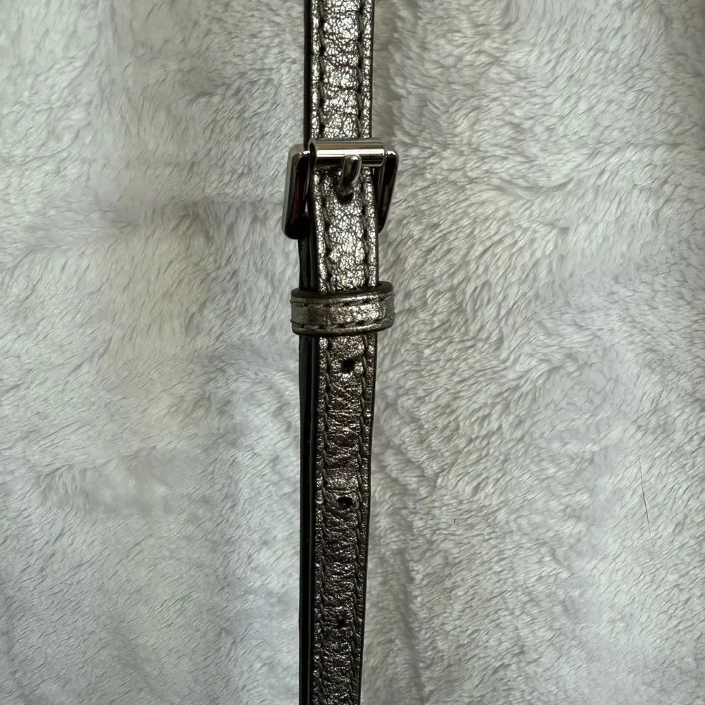 Michael Kors Silver Metallic Crossbody Bag
